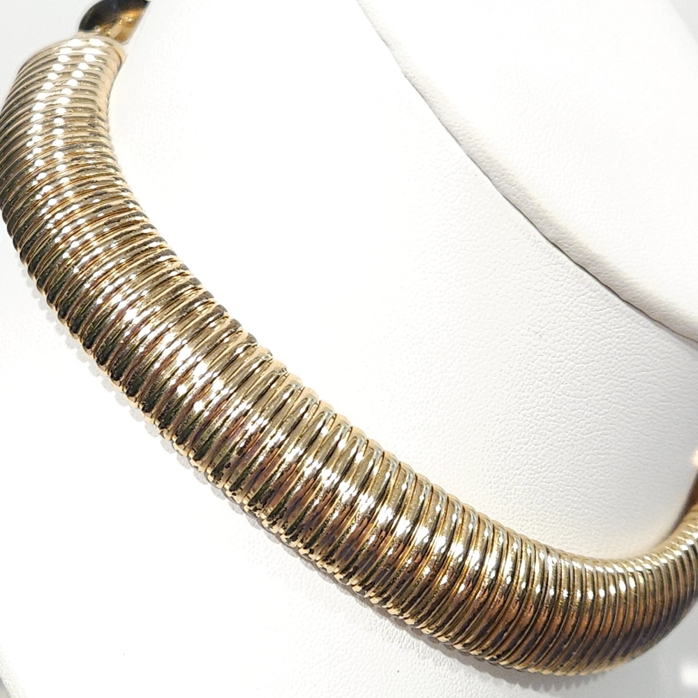Vintage Dior Amethyst Purple Crystal Gold Omega Chain Necklace Germany - Picture 7 of 16